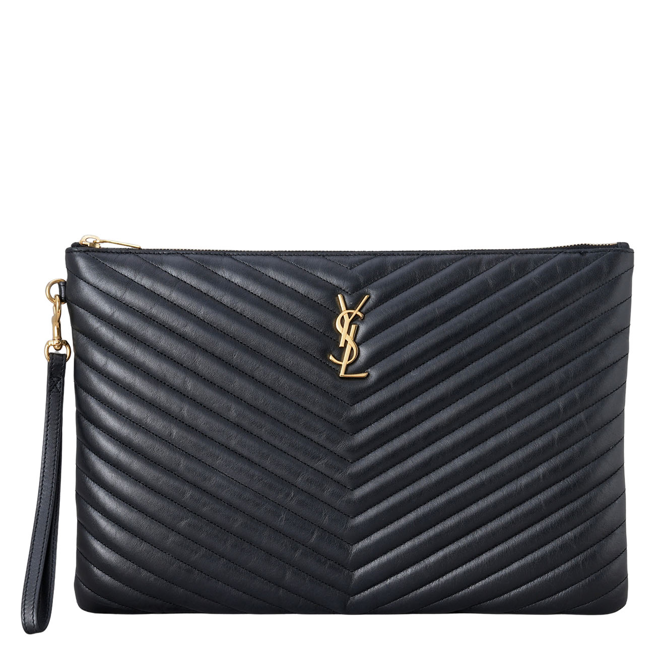 YVES SAINT LAURENT(USED)생로랑 440222 모노그램 쉐브론 클러치